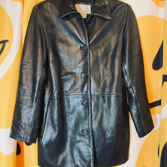 Nine West Leather Jacket Button Up - Picture 7 of 7